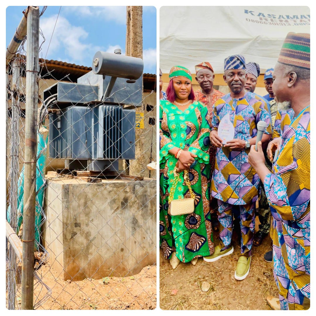 Oluyole LG Chairman, Olatunji Lights Up Ireakari Community with Rural Electrification Project